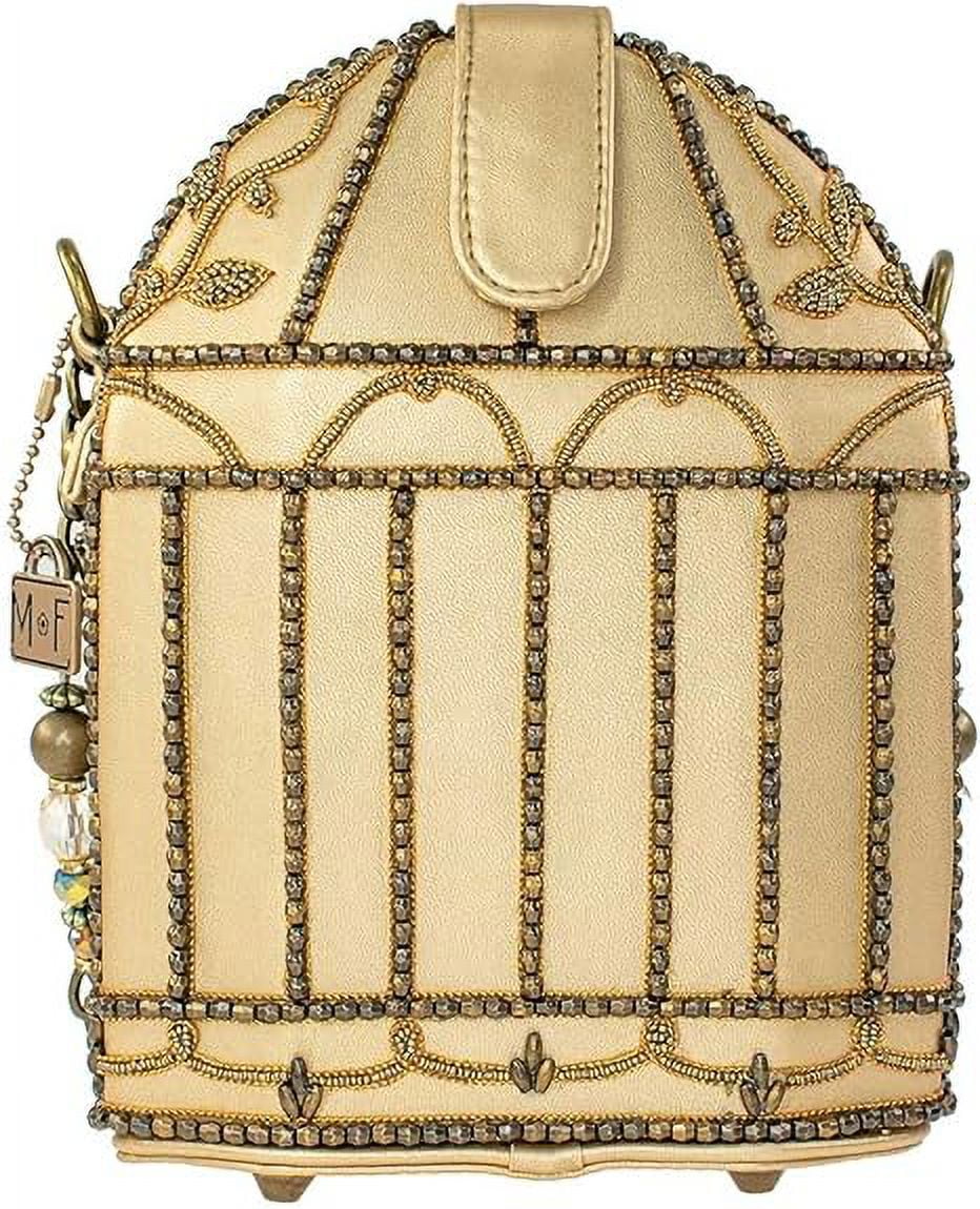 Beaded Be Cagey Multi Mary Frances Crossbody Birdcage Handbag, Don't