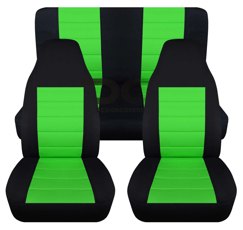 and T240-Designcovers LJ 2003-2006 Lime Jeep Green Black Set Full with : Wrangler Compatible -