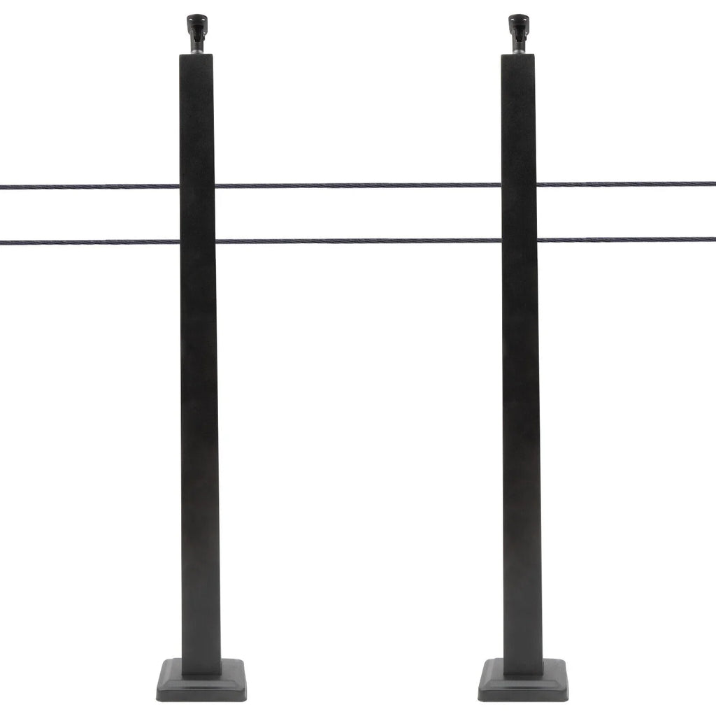 Railing Level Post Steel Cable Stainless for Two Railing Post System Deck Concrete Sides Wood Pre-Drilled Fence Cable 36''x2''x2'' Square Level