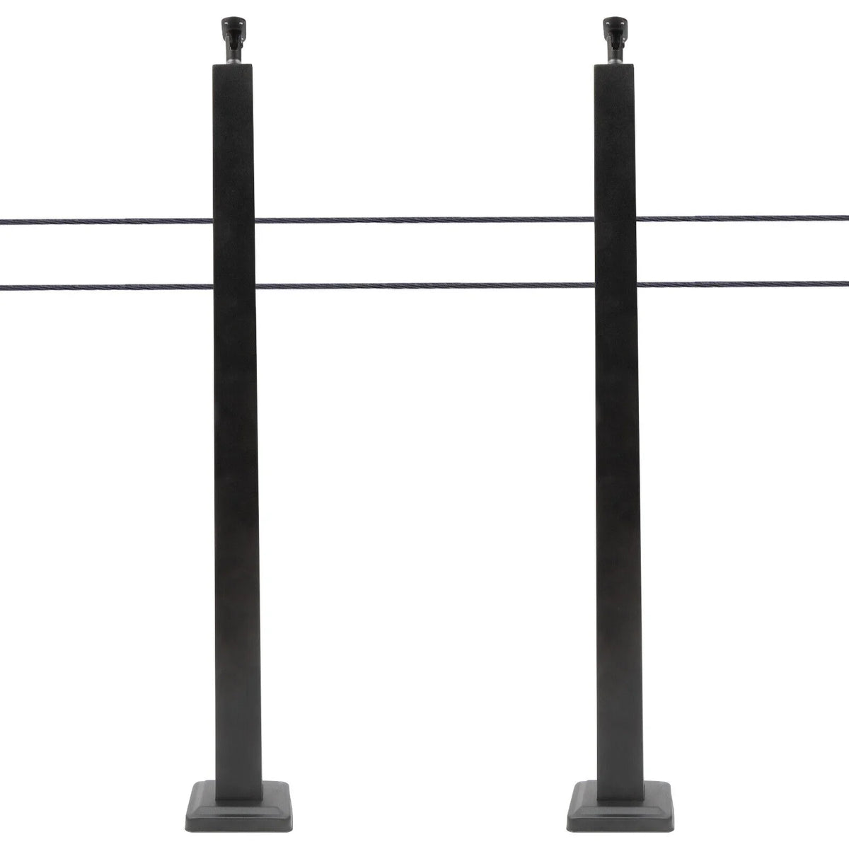 Railing Level Post Steel Cable Stainless for Two Railing Post System Deck Concrete Sides Wood Pre-Drilled Fence Cable 36''x2''x2'' Square Level