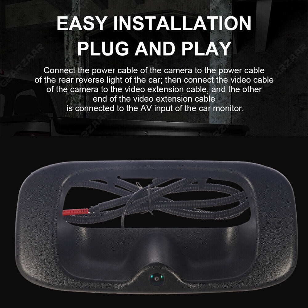 GMC Silverado Installation Black Camera Easy Plastic Chevy Sierra Images Rear View Backup -15130742 Crisp
