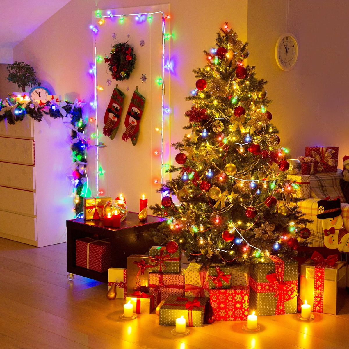 Eva's Bulbs Lights Color Waterproof Changing C9 23ft Light Outdoor, 20 LED Lights Christmas String