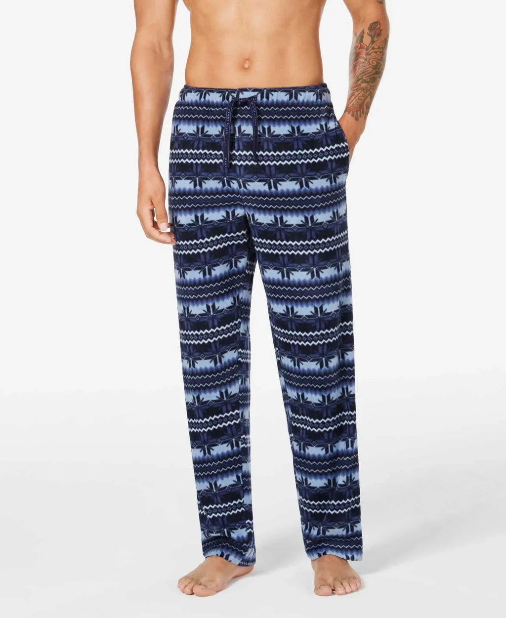 Sleep S Fleece Perry Ellis Navy Mens Lounge Pant