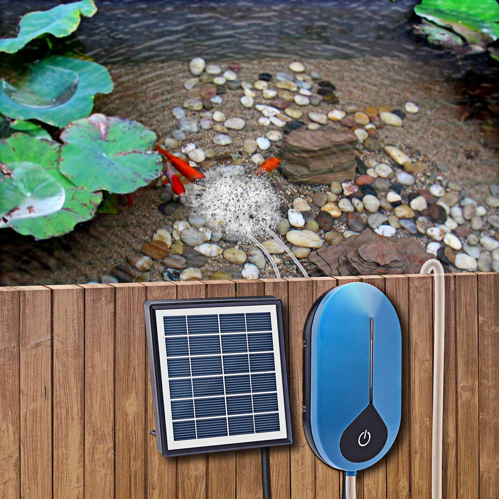 Airpump Pond Aerator Round Pump Aerator Dadypet Washboa Tank Solar IUPPA Mini Fish 1.5W Tank Pond Pump Air Solar Fish boa Aerator Aerator Pump Bubble Pipe Pond Stone Fountain,Air Air Air Aerator