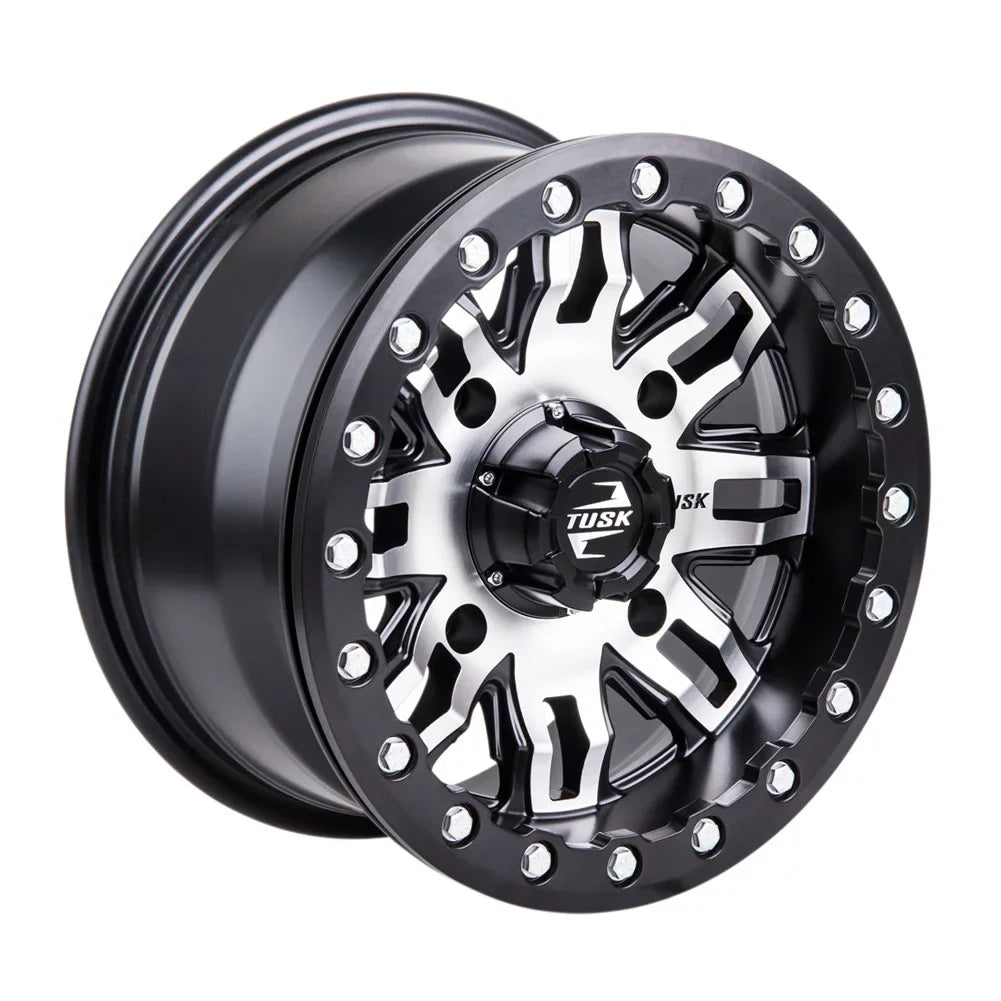 2022 Beadlock Sport Teton 3.0 + For 2 1000 RMAX YAMAHA 14x7 Wheel 4/156 Tusk Machined/Black Wolverine 4.0