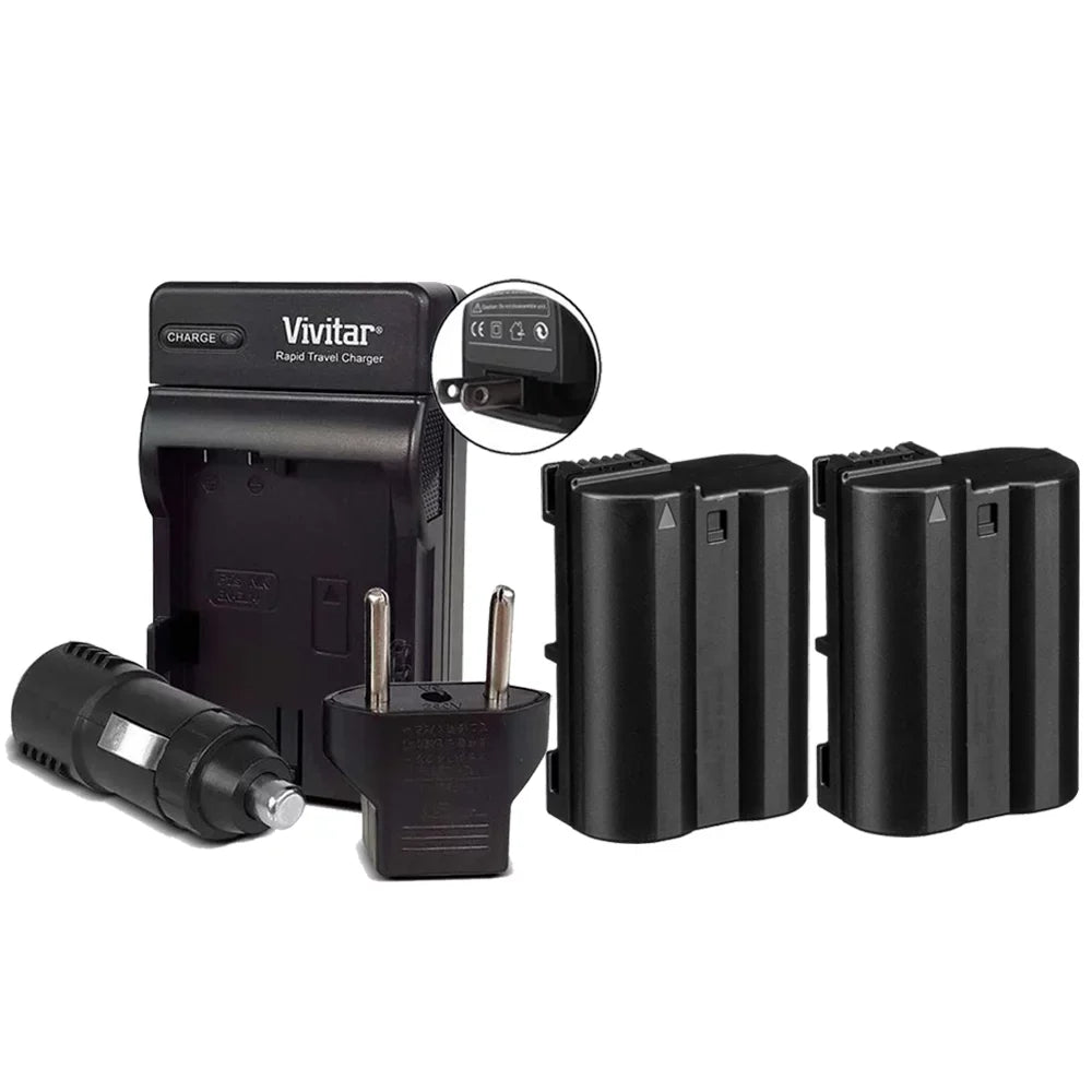 MH-25 2x EN-EL15c Replacement Nikon for Battery Vivitar Battery + Replacement Rechargeable Charger