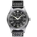 Textured Leather Watch Black Men's RTS320 Ratio Skysurfer Dial Pilot 200M Automatic