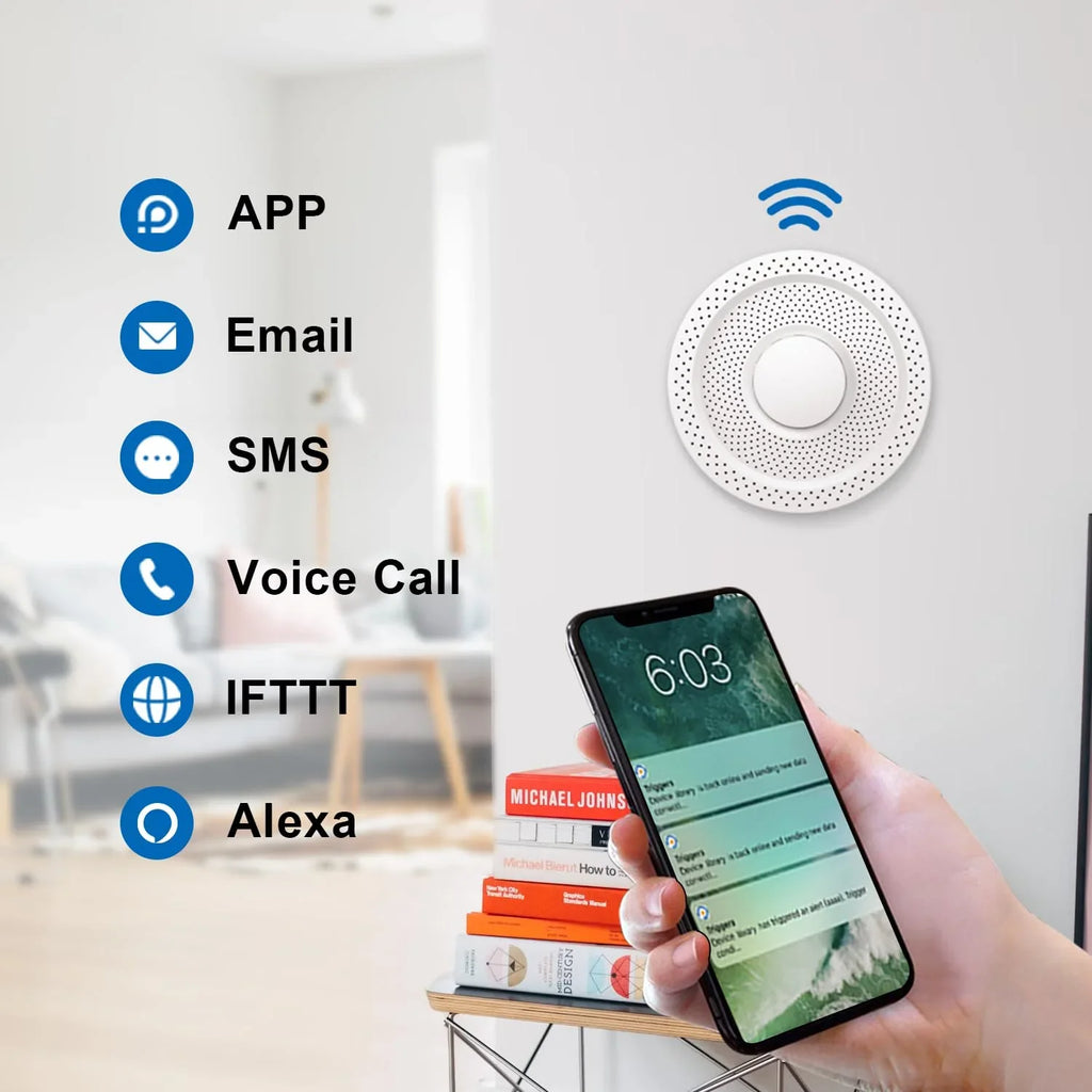 WiFi/RS485/LAN Alerts, Quality Connectivity Monitor & Multiple TVOC, AQS1 Humidity, PM1/2.5/10, Air Temperature 9-in-1 - UbiBot CO2/CO2e,