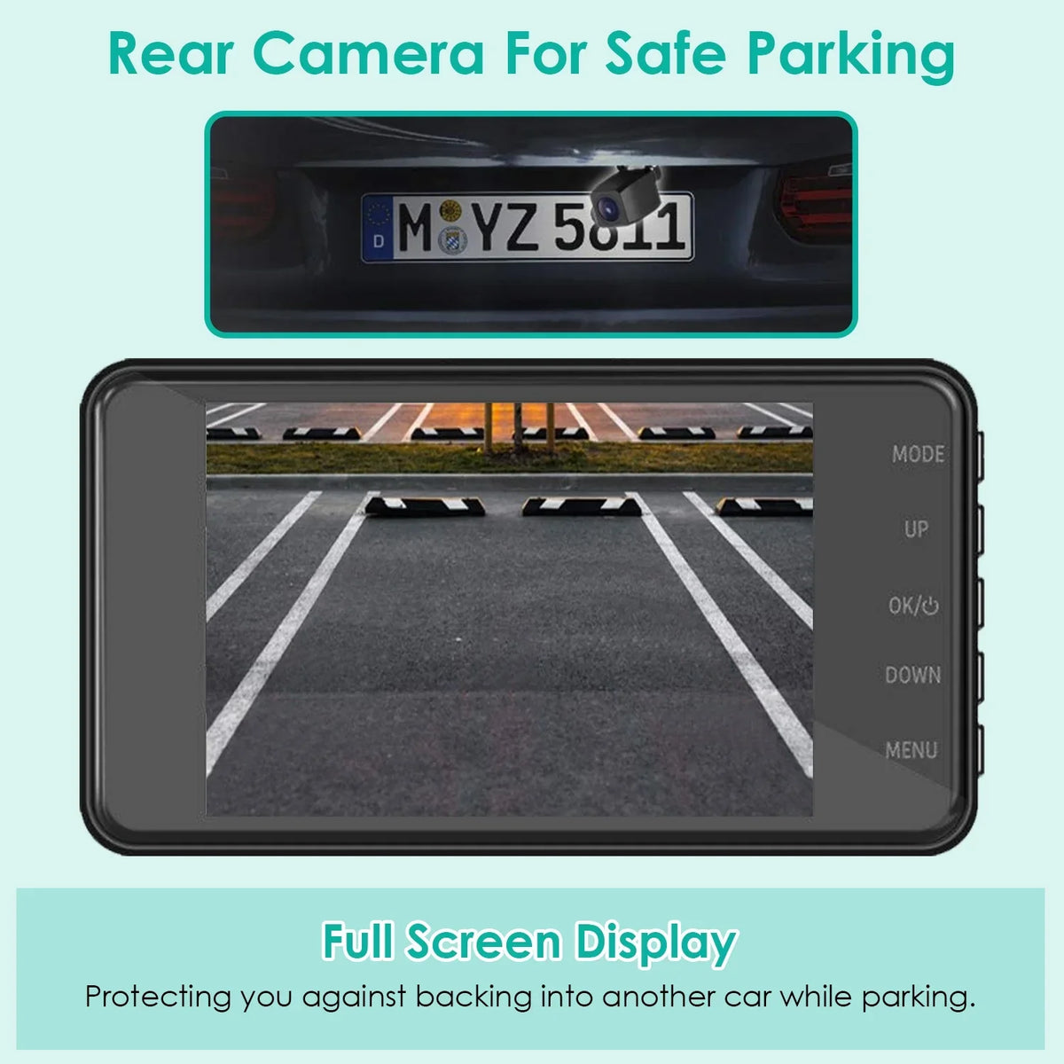 and Cam Camera with iMounTEK Rear IPS Car Dash Dashcams 4in Dual 1080P for Taxi Front Driving for Cars Touch Recorder Screen