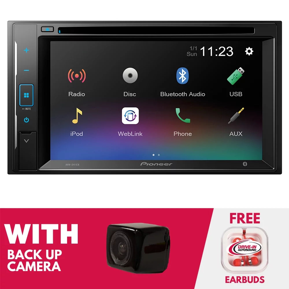 Digital Media and Backup New Inch AVH-241EX with Receiver DVD Camera 6.2 Pioneer