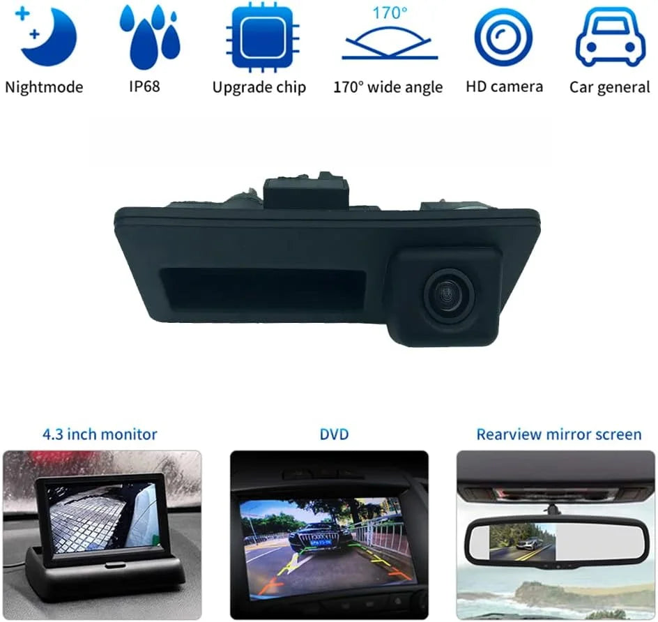 Camera for A4 Pat Pat Q3 for Handle Canying Touran VW Rear S5 View Car Audi Camera Trunk HD Tiguan A5 Golf Q5