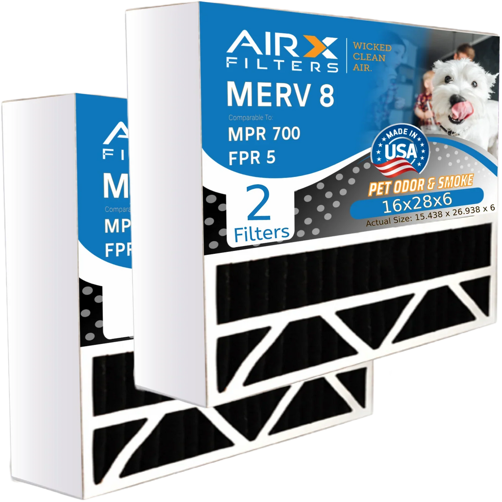 Filter Air Eliminator Aprilaire FILTERS Filter & WICKED Compatible Pack 5 MPR Odor by AIRX FPR to Carbon MERV CLEAN 700 8 with 16x28x6 Comparable AIR. 401 2