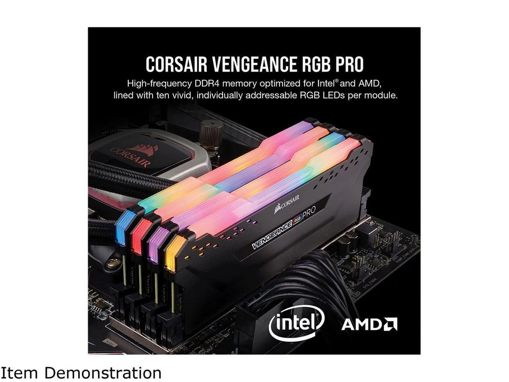 DDR4 - Memory Black PRO 3200MHz LED (2x8GB) 16GB RGB Desktop Vengeance C16 Corsair