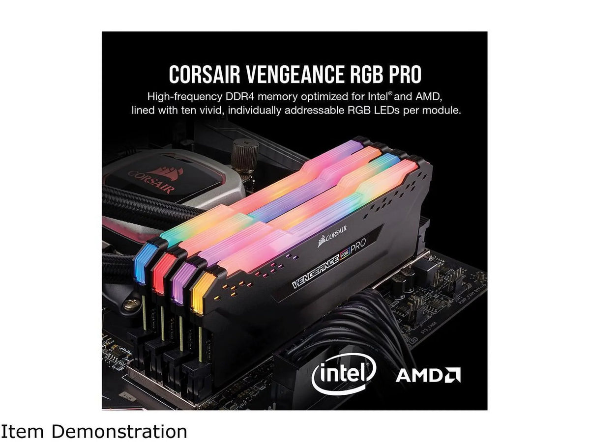 DDR4 - Memory Black PRO 3200MHz LED (2x8GB) 16GB RGB Desktop Vengeance C16 Corsair