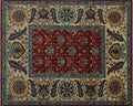 8'1" Rug, Aria Dona x Red/Ivory 9'9"
