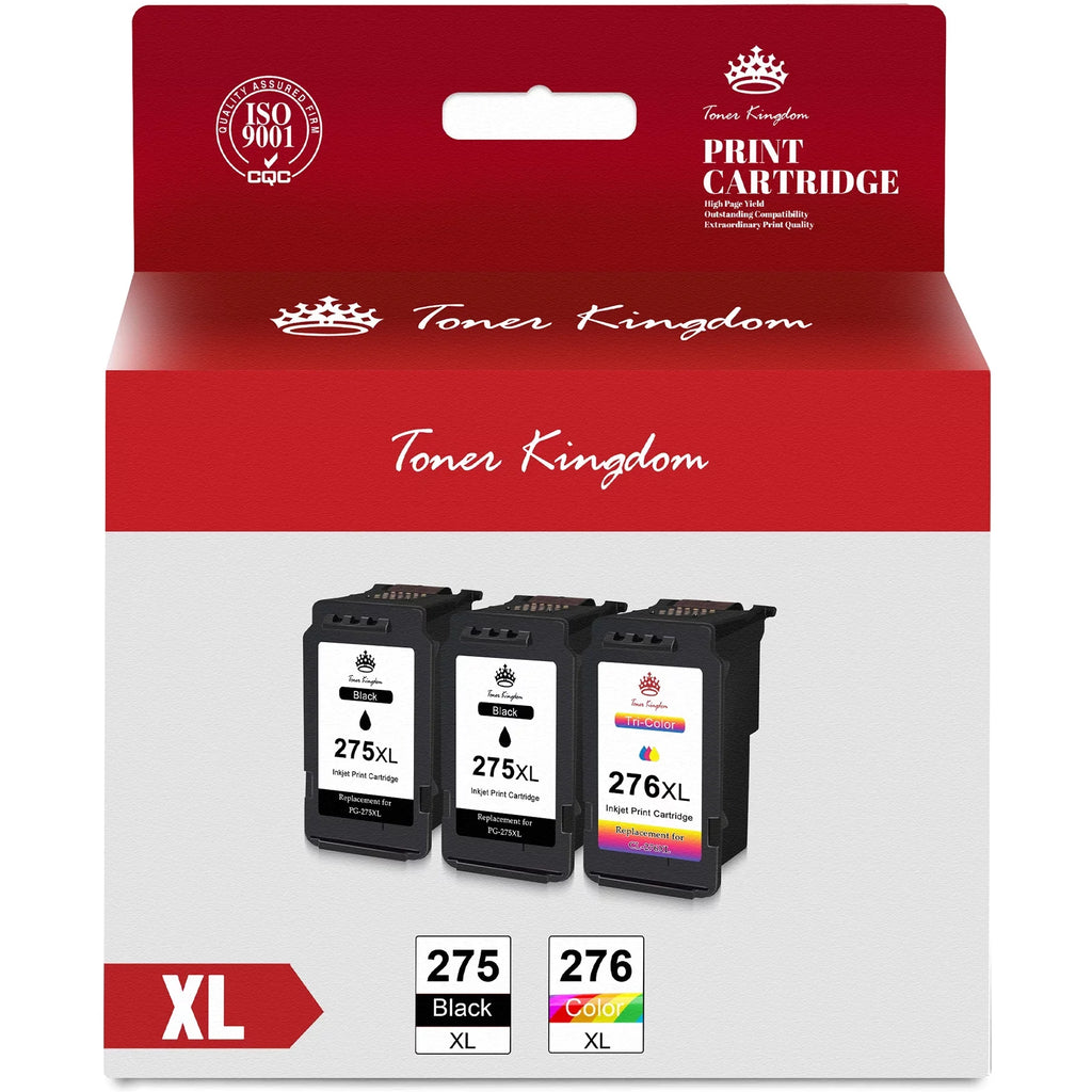 (2 for High TS3520 Cartridges 275 Ink Toner Canon TR4700 Cartridges Capacity Color) TR4722 CL-276 Ink TS3500 PIXMA Ink PG-275 1 275XL Black, TR4720 276 276XL and TS3522 for Printers Kingdom