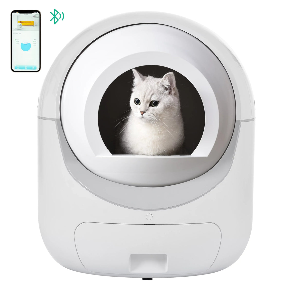 Control, Box, 2.4G Self & for Litter Box, Robot Smart App Litter Support Cat Litter Cleaning Automatic Multiple 5G Cats WiFi