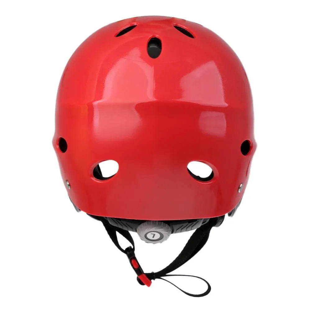Helmet Water Impact Sports Head for Surfing Wakeboard Kayak Hard - Red Canoe Cap Sports Tow