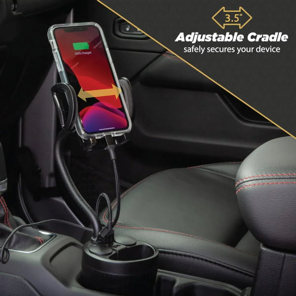 Arm 4” Powerhub Car Adjustable Scosche Mount Cup UH2PCUP and Black Holder