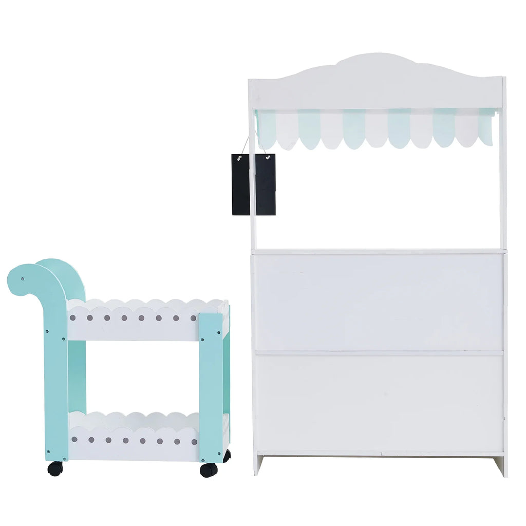 My Wooden Dream Set Teamson Bakery Cart Kids Pastry Play Shop and