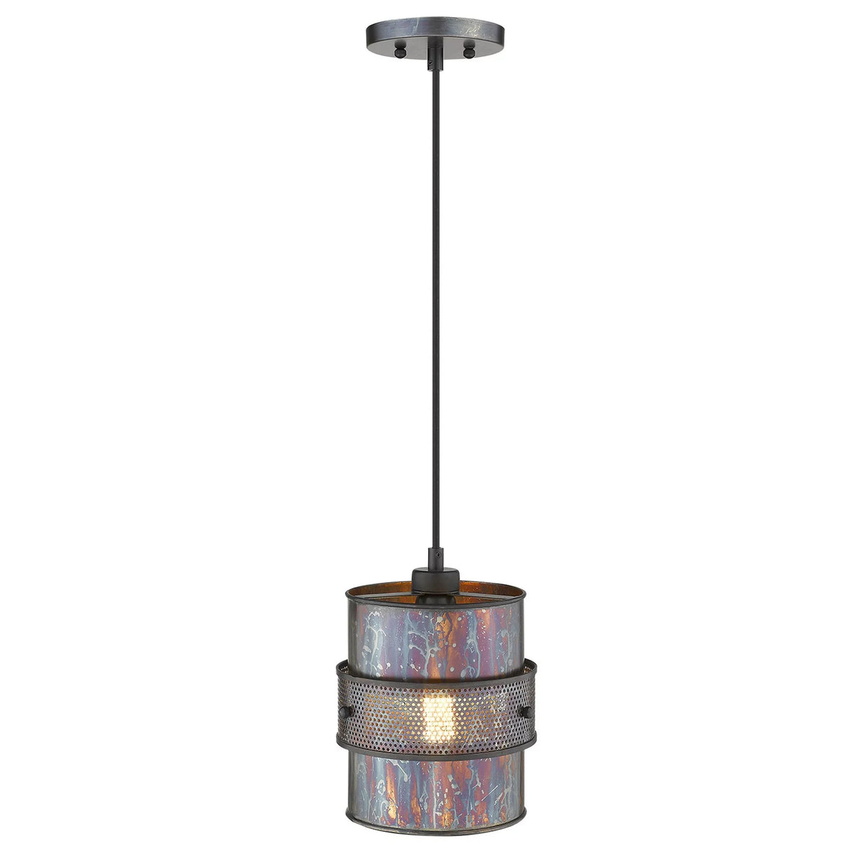 1-Light Pendant in. Ryker x 398260 HomeRoots x 8 Patina 10.75 Bronze 8
