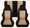 LJ Jeep Tone Two Tan Set Wrangler and - 2003-2006 with Front&Rear Full Covers:Black T233-Designcovers Seat Compatible
