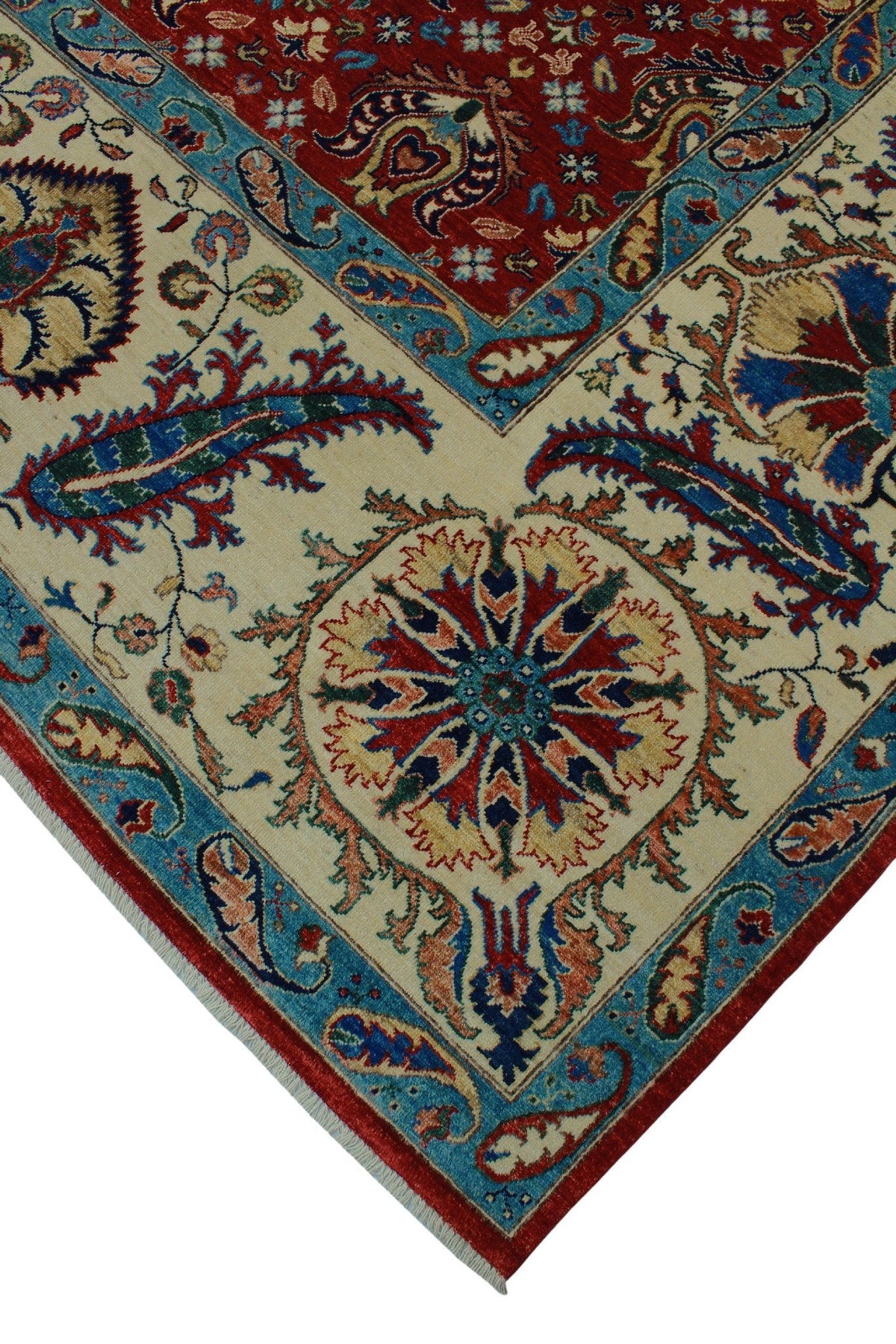 8'1" Rug, Aria Dona x Red/Ivory 9'9"
