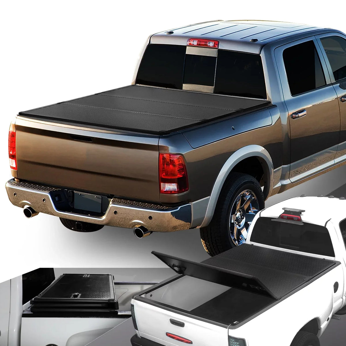 Tonneau -Fold Short Hard Motoring 3500 TTC-HARD-028 For Truck / DNA Cover 1500 Fleetside 6.5Ft 2009 Bed Solid Tri Ram to 2022