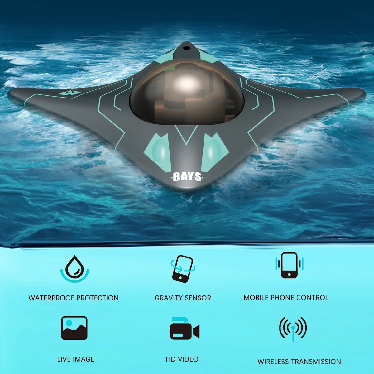 Toy WiFi Children Remote for Black moobody Boat Control