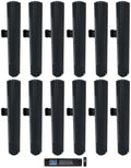 Array Commercial (12) 24" 70V JBL Mount Black Column Speakers+Amp Wall COL600-BK