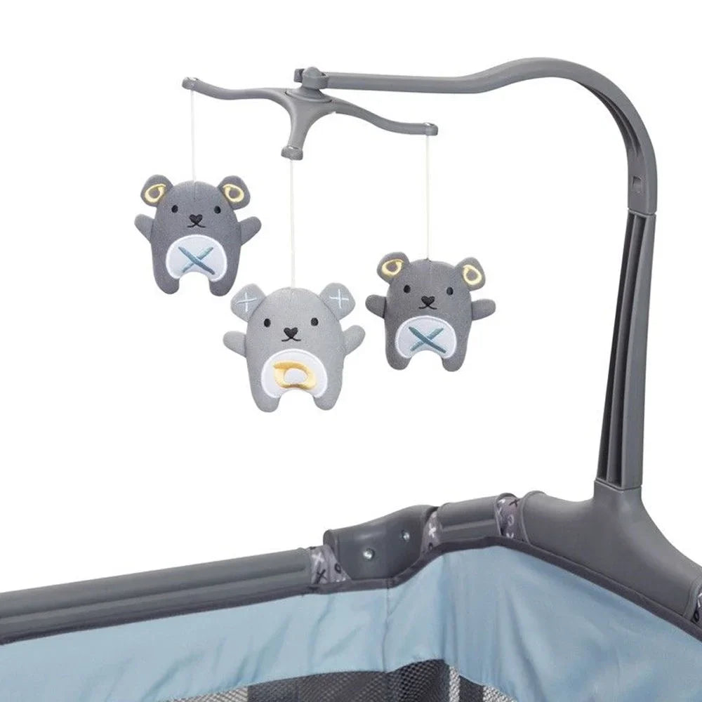 Trend-E Nursery Baby Play Yard Starlight Trend (2 Pack) Center Wheels, Blue with
