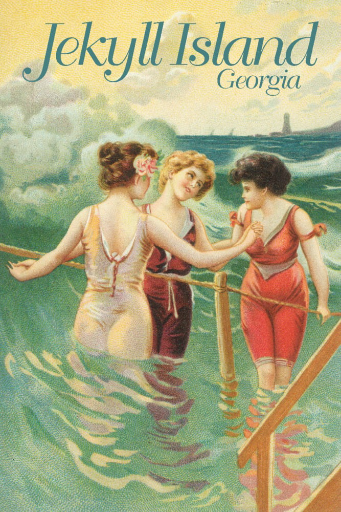 on Vintage (19x27 Piece in Georgia, Family, inches, Jekyll Made for Premium Women in Puzzle Jigsaw Island, USA) Adults and Poster Wading Beach, 500