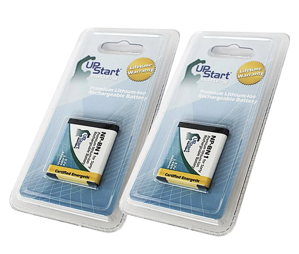 '- for Lithium-Ion) Battery NP-BN1 DSC-TX10 Sony Digital (650mAh, UpStart Pack Sony Replacement - 3.7V, 2x Battery Camera Battery