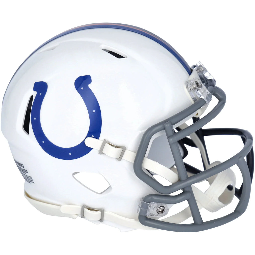 Denver Broncos on Fanatics Autographed Riddell Authentic Half Peyton & Denver Signature Speed & Colts Half Manning Helmet Certified Indianapolis - Mini Side -
