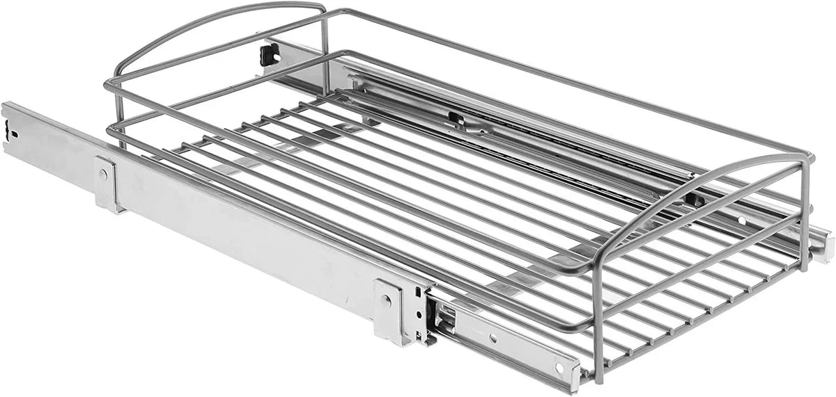 12 W Vogt x in & Basket Cabinet in. in. Multi-Use D in. 5 Organizer Silver x 20 Knape H RS-MUB-11-FN Pull-Out