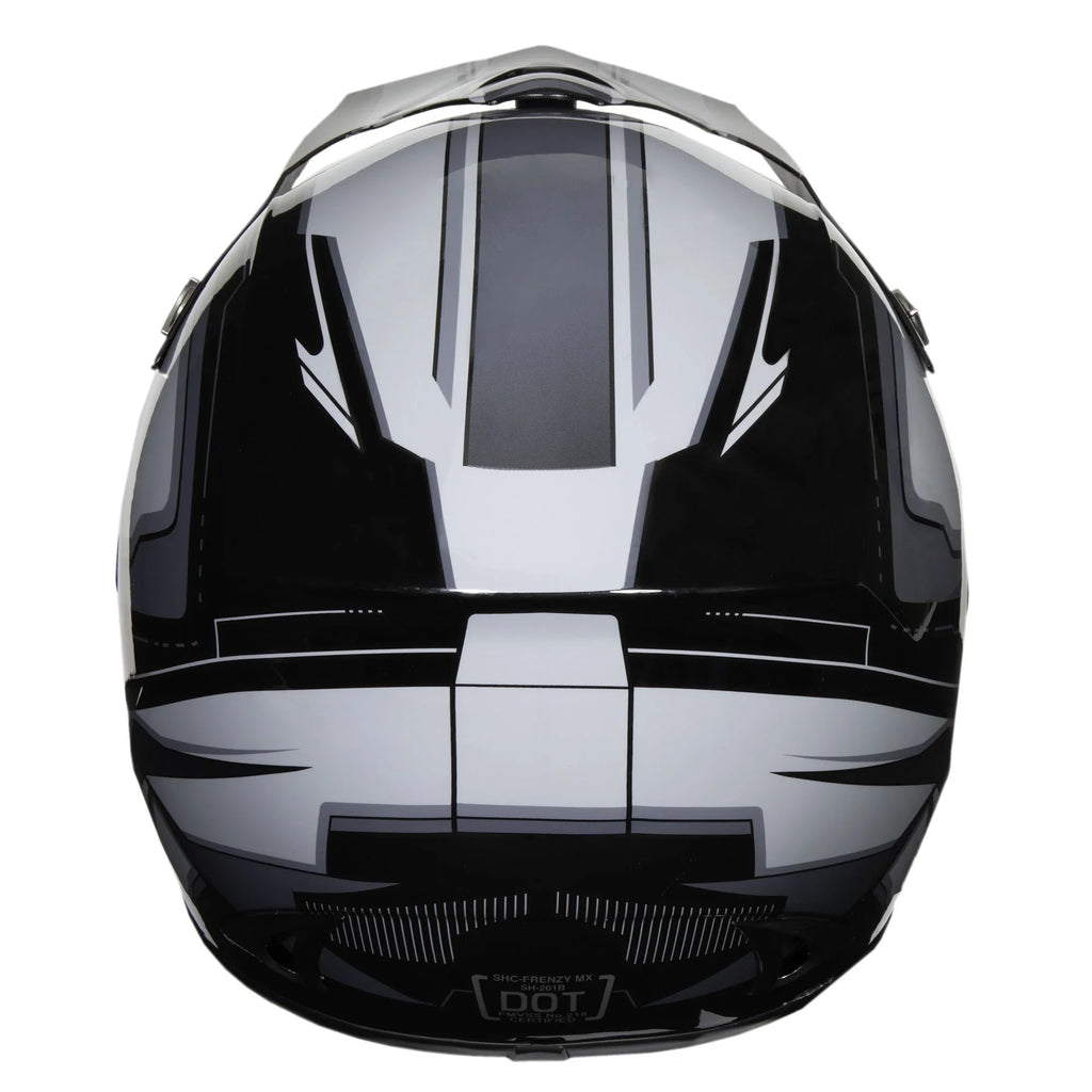 FRENZY Black-Grey, Helmet, Adult Approved, MX XL DOT