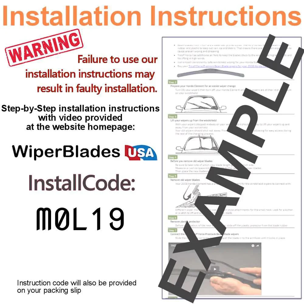 w/Rear Audi 3) Blade (Set allroad 2019 of Wiper Beam A4 Wipers