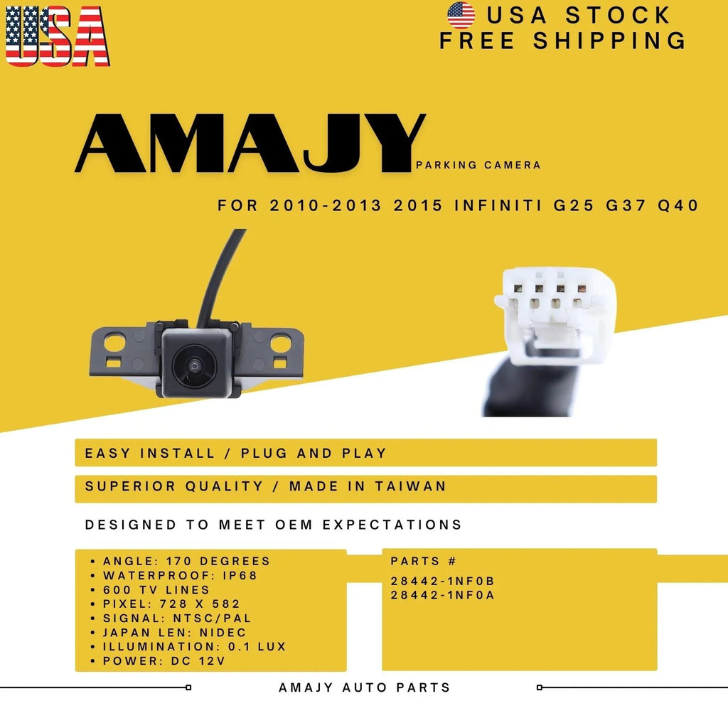 for 28442-1NF0B Camera G37 G25 10-15 Q40 Infiniti Replaces Backup 28442-1NF0A