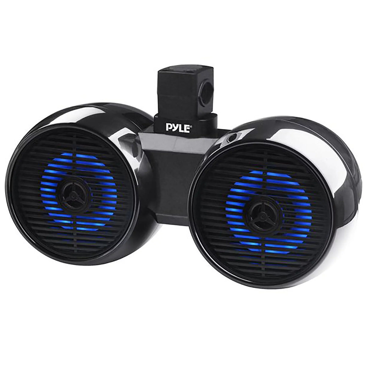 Off-Road 200W - Marine Full w/LED Car Jeep Includes ATV Tower Boat, Wakeboard Brackets for Dual 6.5” Speakers Speaker Light, Waterproof Outdoor Range Pyle Sound Stereo (Black) System 2-Way Bluetooth