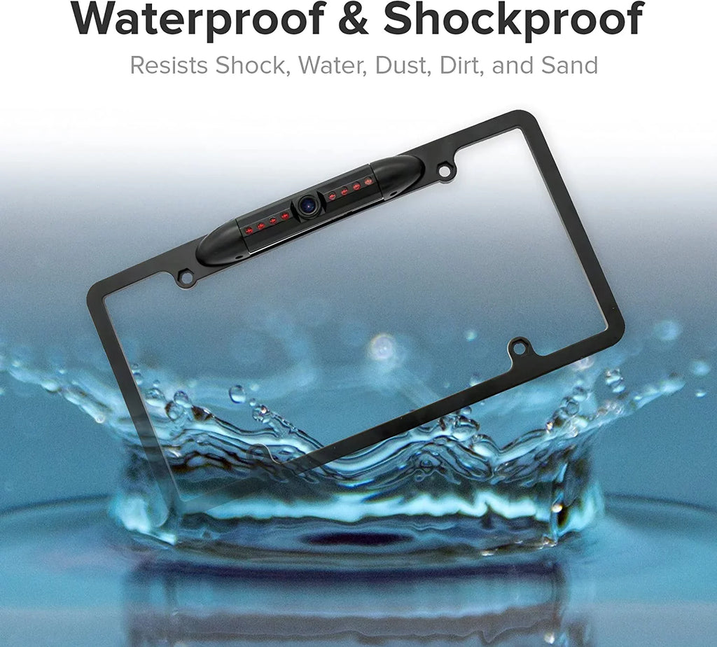 Rearview Black ALPINE Frame INEW970HD Plate for Absolute Camera License INE-W970HD Backup