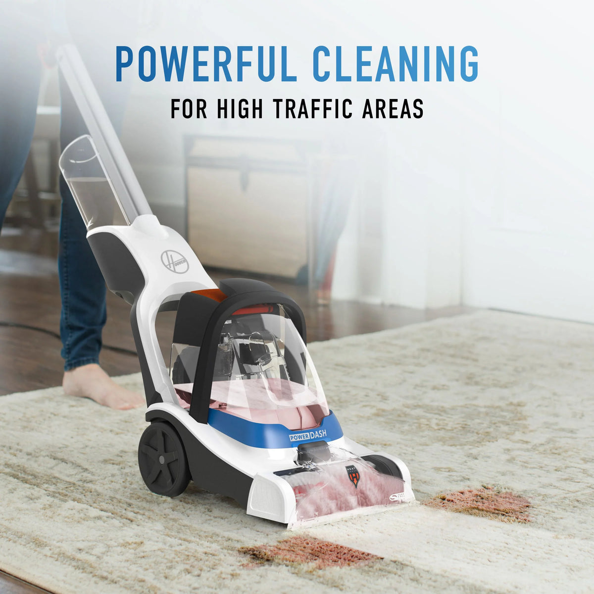 FH50710 PowerDash Brushes Carpet Hoover Antimicrobial with Compact Pet Cleaner Pet