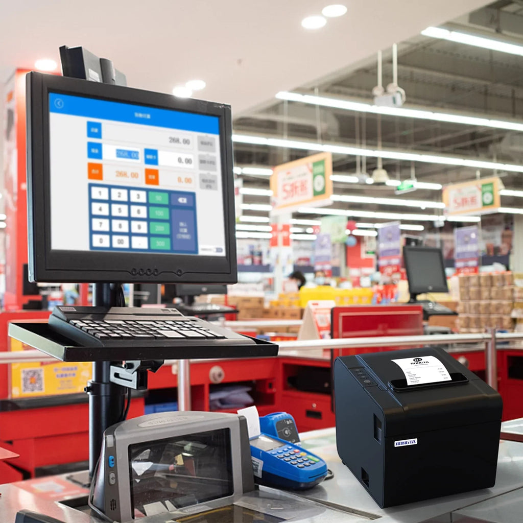 for Optional Ethernet Receipt Auto Drawer,USB Cutter Support RONGTA Printer Printer, USB Kitchen Cash Serial Windows/Mac/Linux POS (RP326) Printer, Interface Restaurant 80mm Thermal with