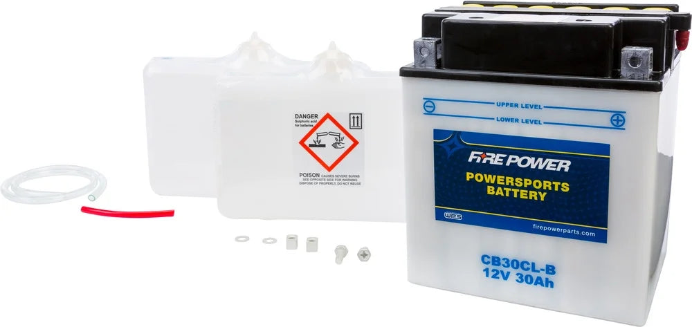Compatible Wake Sea-Doo Battery Power CB30CL-B 215 W/ACID 2009-2015 Pro With Fire