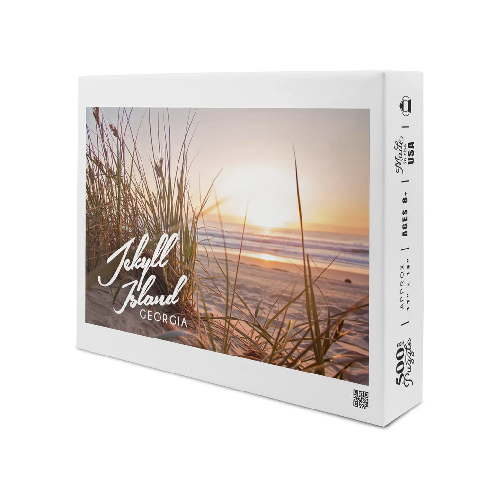Sunset Island, Georgia, Jekyll Made Beach and (19x27 inches, in for Jigsaw Puzzle Premium Piece Family, 500 USA) Adults