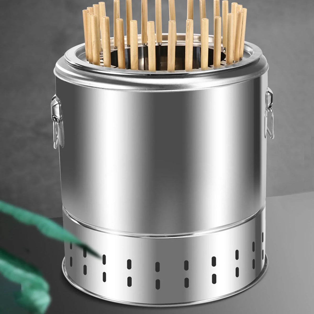 for Garden Space Grill Smokeless Bucket Parties Furnace Beach Large Stainless Grill Barbecue Steel Tailgate Cooking