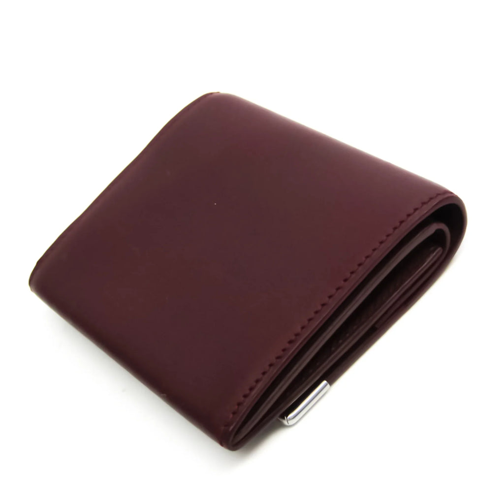 Calfskin (Good) Cartier Case Pre-Owned Bordeaux L3000570 Unisex Purse/coin Coin Cabochon