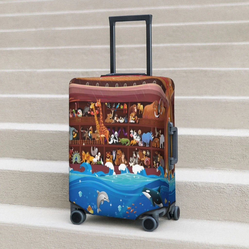 Junzan Ark2 Fashion Inch Suitcase Luggage 18-32 - Noah'S Print Luggage Animals Fits Washable On Cover Protector