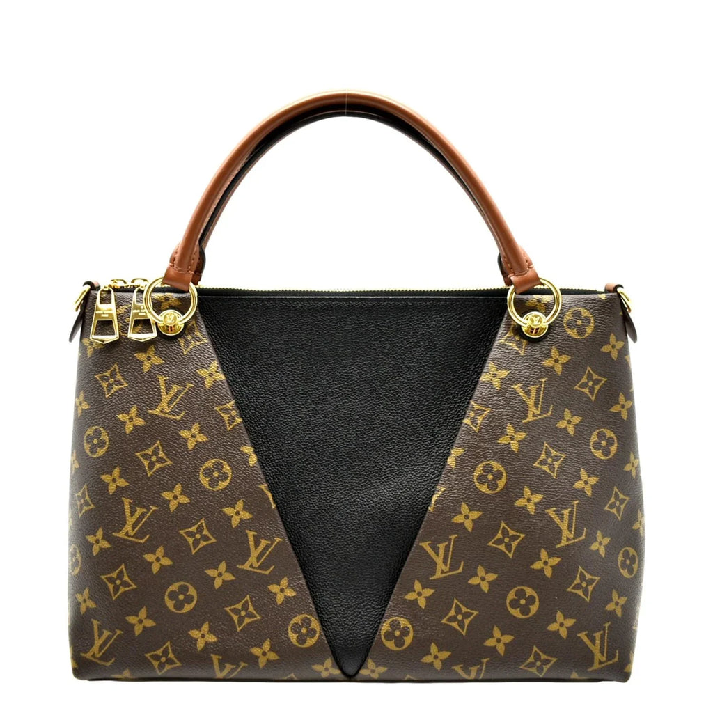 Black VUITTON Hobo MM V LOUIS Bag Pre-owned Monogram Leather