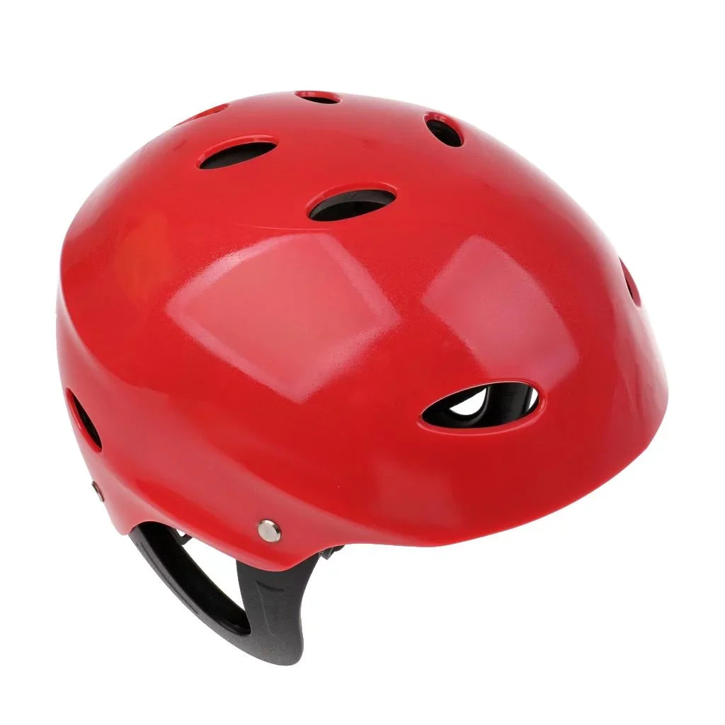 Helmet Water Impact Sports Head for Surfing Wakeboard Kayak Hard - Red Canoe Cap Sports Tow