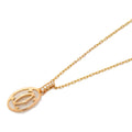 diamond Necklace Clear (Good) Gold) CARTIER Necklace double Pre-Owned K18PG(Rose Logo Clear